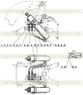 OIL TUBE ASSEMBLY OF BIG CHAMBER LIFTING CYLINDER