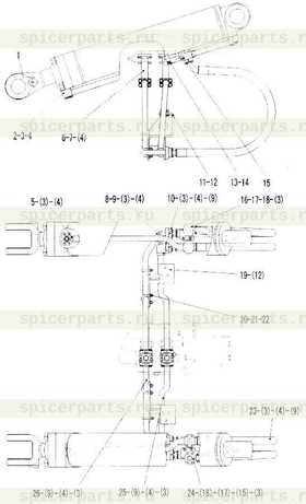 SMALL CHAMBER TUBE OF RIGHT LIFT CYLINDER