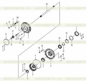 Крышка бортового редуктора SDLG D-32 2977621