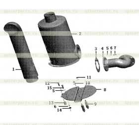 Silencer bracket plate 612600112486