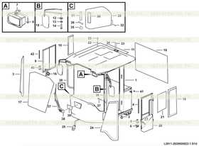 Стекло заднее SDLG 419949 (13х88)