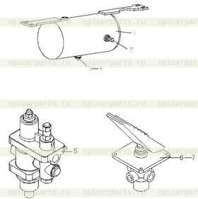 Кран ручной слива рессивера 41266/W3714B/41265