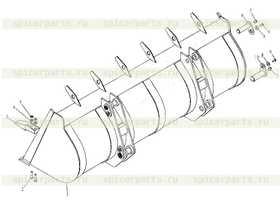 Болт с гайкой длинный М16x7