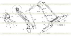 Ф6.4 High Pressure Hose Group L=1750