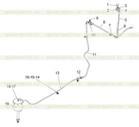 M14 Brake Hose Group (High Pressure L=650)