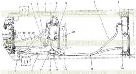 Lower pressure hose L=505