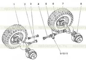 Tire and rim assembly