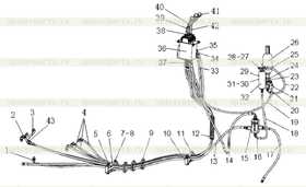 High pressure hose assembly (L=3140)