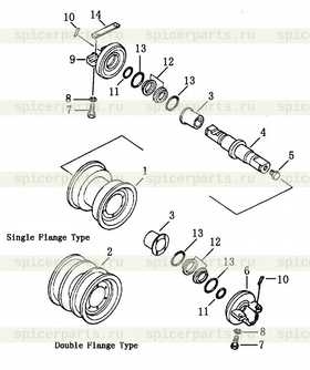 housing roller, double