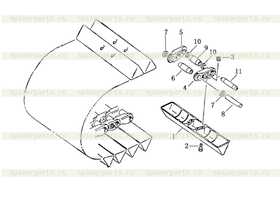 Звено гусеничной цепи левой