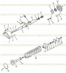 yoke, front idler L. H