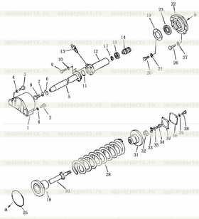 yoke, front idler