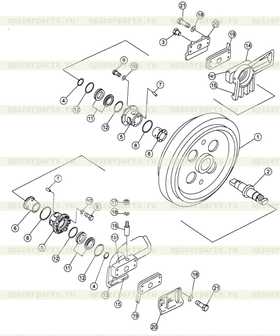 Front idler body