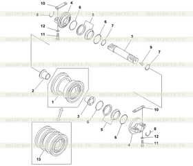 DOUBLE FLANGES TRACK ROLLER ASS'Y