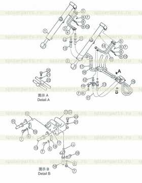 lift oil cylinder ass'y (L.H.)