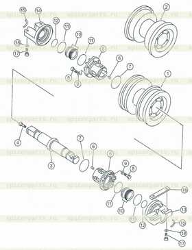 track roller shaft