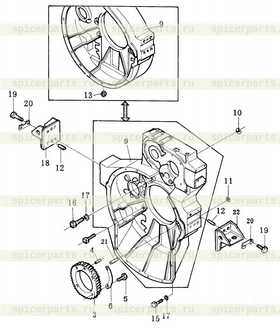 pin, dowel, flywheel housing