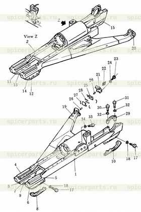 head, brace, L.H (welded)