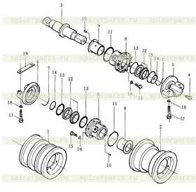 shaft, track roller