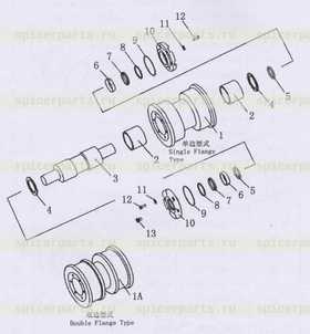 Shaft, track roller