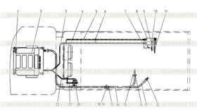 tube between condenser & receiver