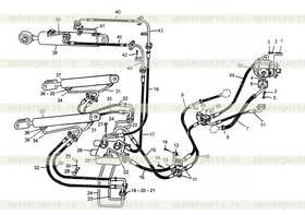 oil inlet tube II of tilting cylinder (25.4-890)