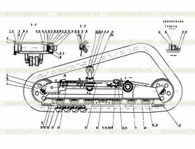 Направляющая плита гусеницы в сборе