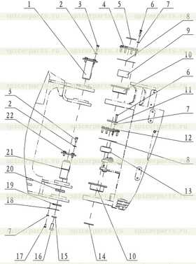 Сальник нижней проушины шарнира полурам 12B42/65x85x8