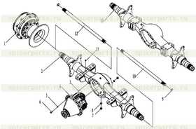 Rear axle housing