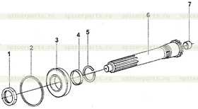 single row radial ball bearing with stop groove and dust cover in one side