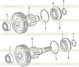 extensional intermediate shaft welding assy, of auxiliary gearbox