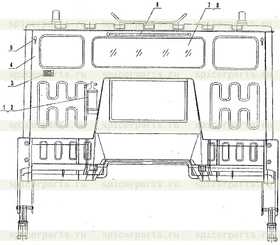 Inner decoration of rear boarding