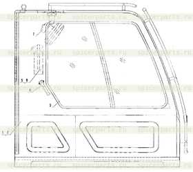 Rear guard plate inside right side boarding