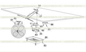 Roof wiper motor bracket