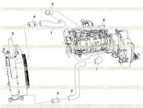 Air exhaust pipe B for intercooler