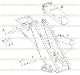 Derricking cylinder pin