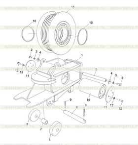 Pulley spindle