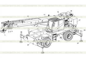 Pipe layout - superstructure hydraulic system