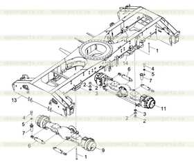 Rear drive axle, steerable