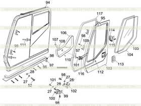 Protection plate assy. - left door