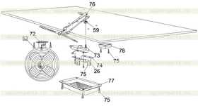 Roof wiper motor housing