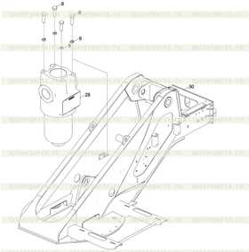 High-pressure hydraulic oil filter element