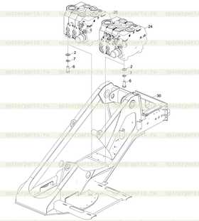 Telescoping derricking valve