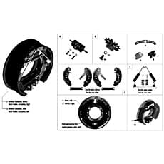 BRAKE SHOE SET (FOR 1 AXLE)