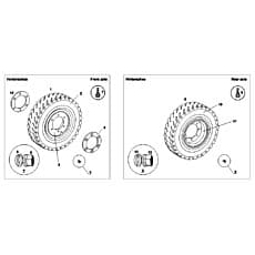 WHELL NUT COVER RING. BOLT PATTERN 205MM