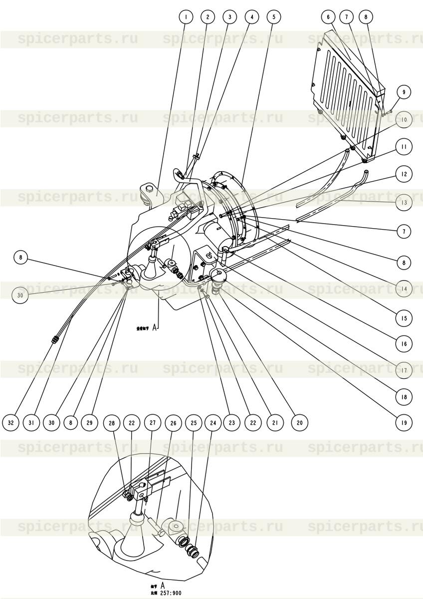 gear shift lever (12D0192)  на экскаватор-погрузчик XGMA XG765