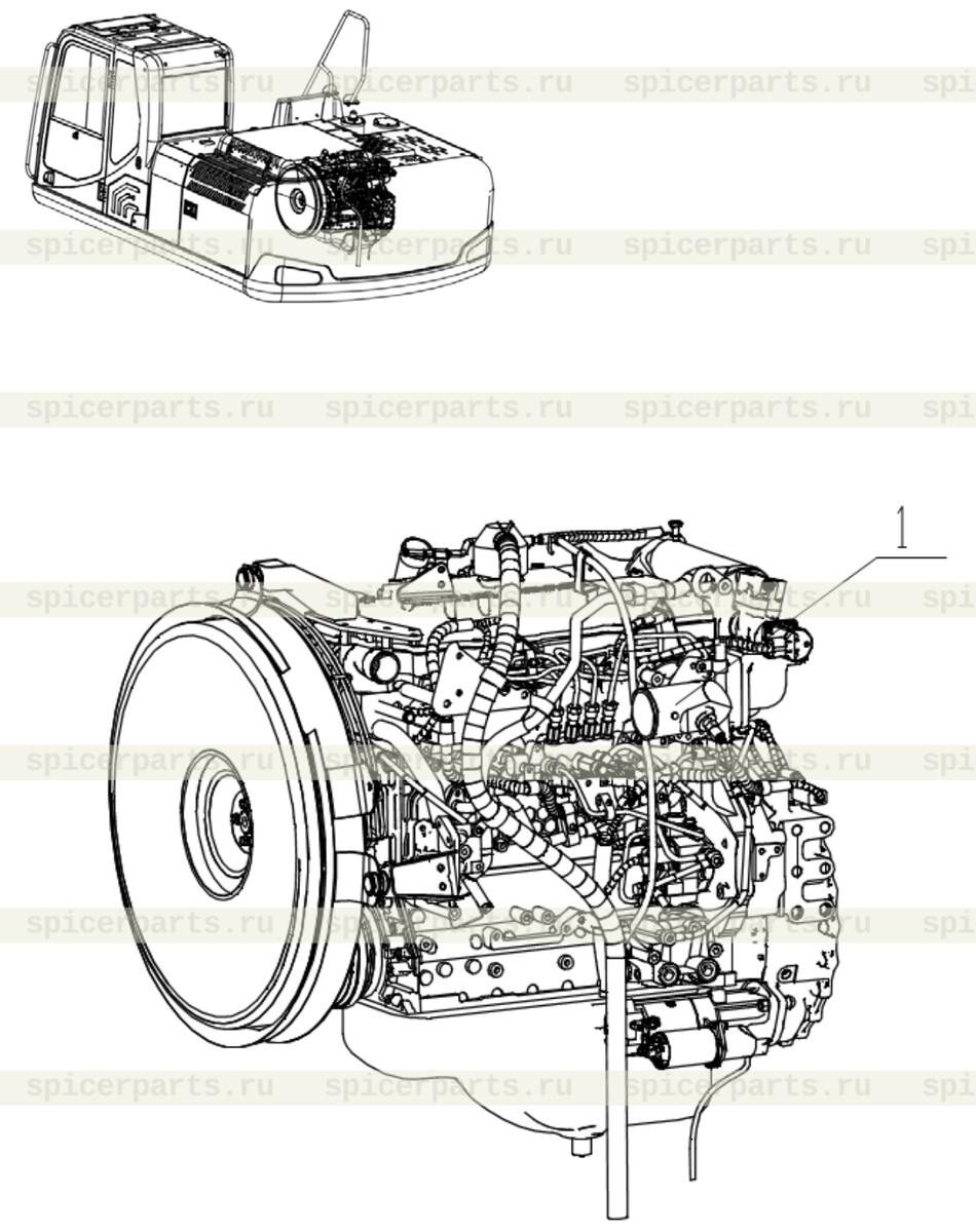 Engine 4HK1X (40C0572)  на экскаватор XGMA XG822FL