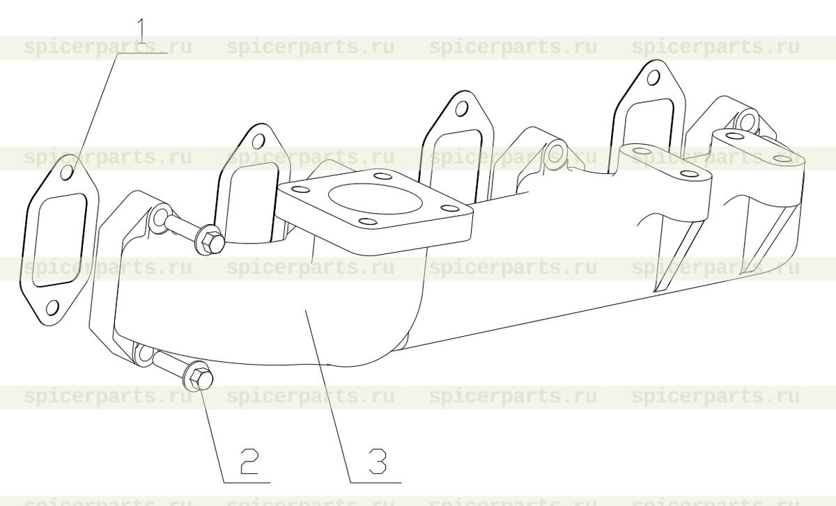 Exhaust pipe gasket component