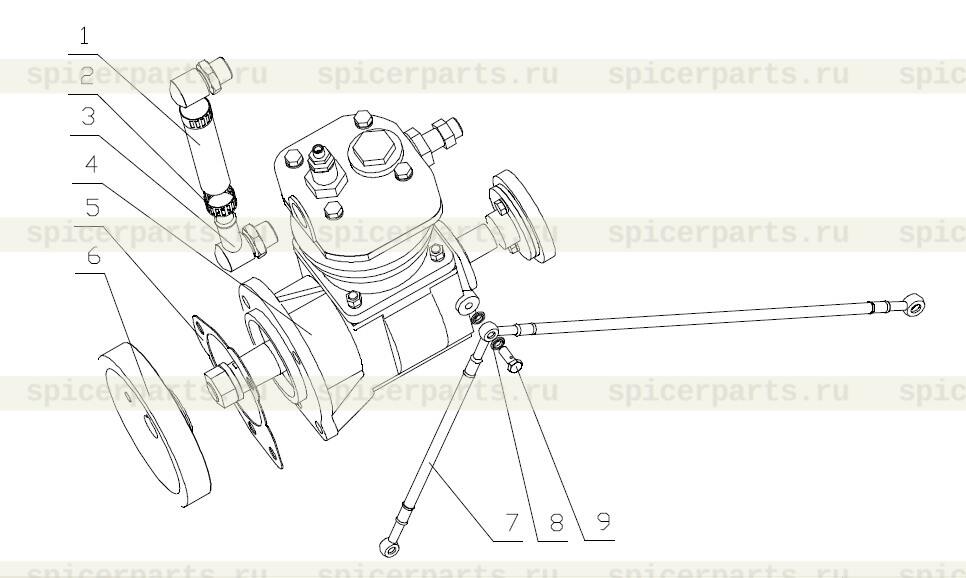 B7635-3509000/05 Пневматический воздушный компрессор в сборе B7635-3509000/05 Пневматический воздушный компрессор в сборе