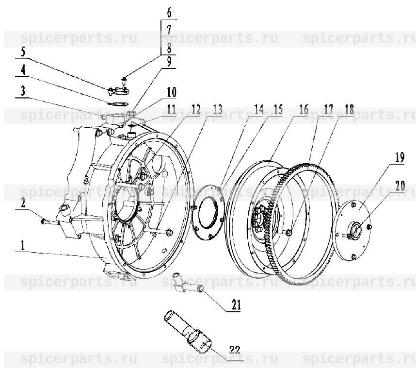 Crankshaft rear oil seal ring parts